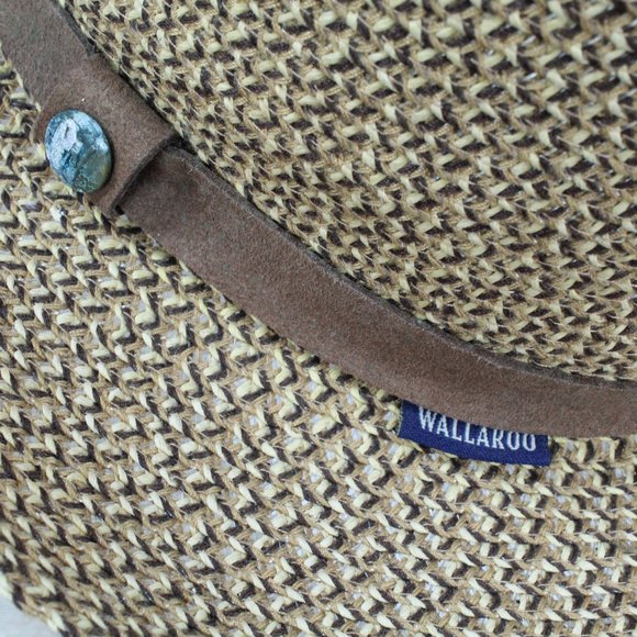 OUTBACK Wallaroo Brown 100% Paper Braid Woven Fedora Hat Size XL - Picture 6 of 10